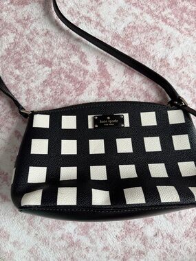 kate spade Black & White Checker Crossbody